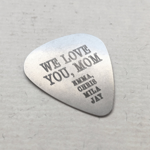 Custom Steel Engraved Guitar Pick